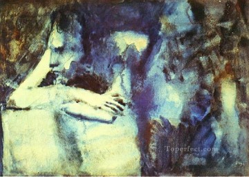 Mujer apoyada en los codos 1904 Pablo Picasso Pinturas al óleo